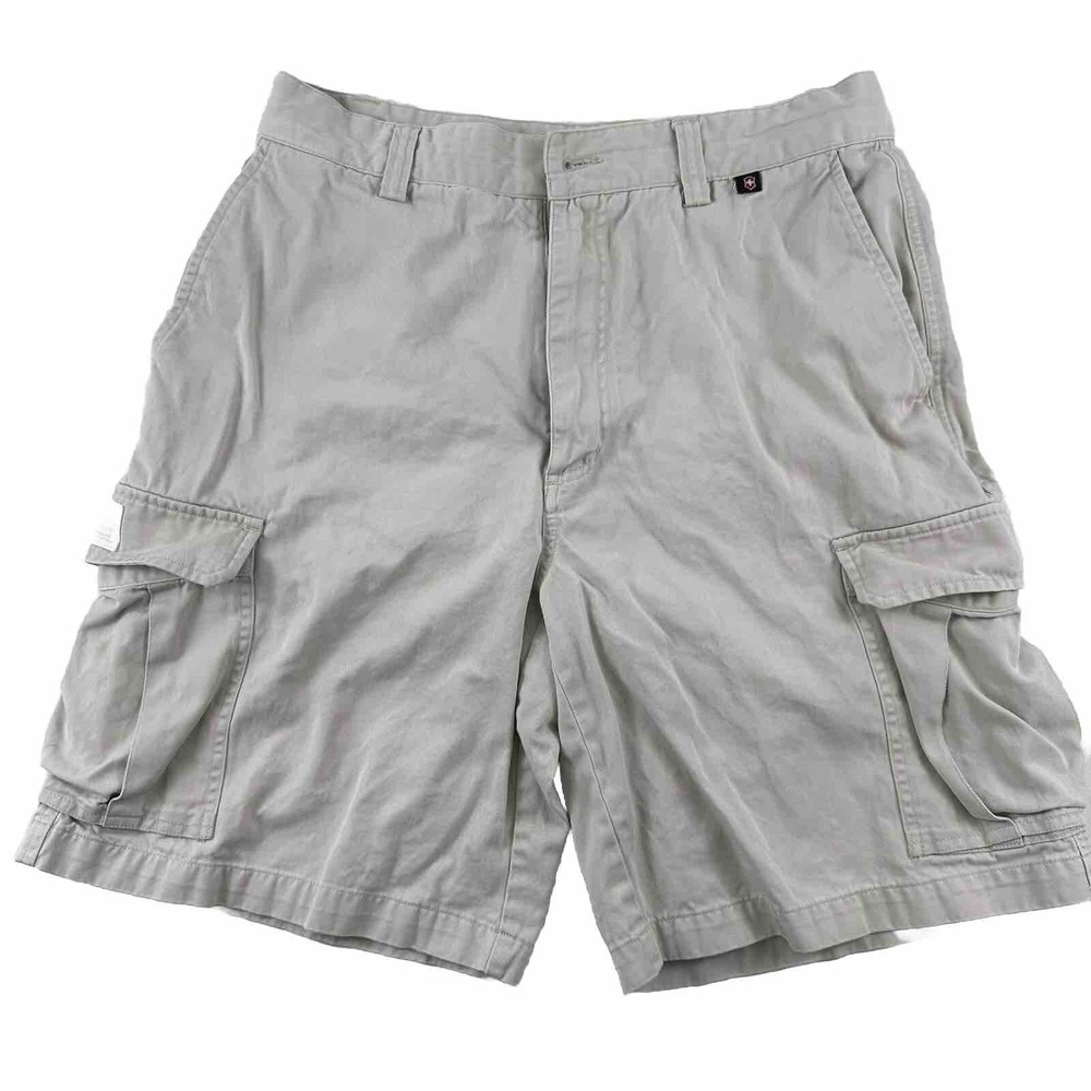 VTG Victorinox Cargo  Shorts Mens 32 Cream Tan Cotton Skater Grunge Y2K Military